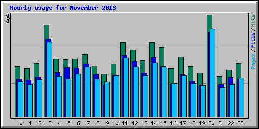 Hourly usage for November 2013