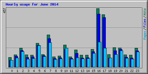 Hourly usage for June 2014